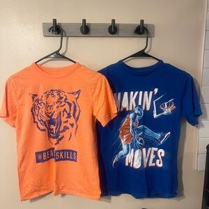 The Children's Place Orange and Blue Graphic Tees